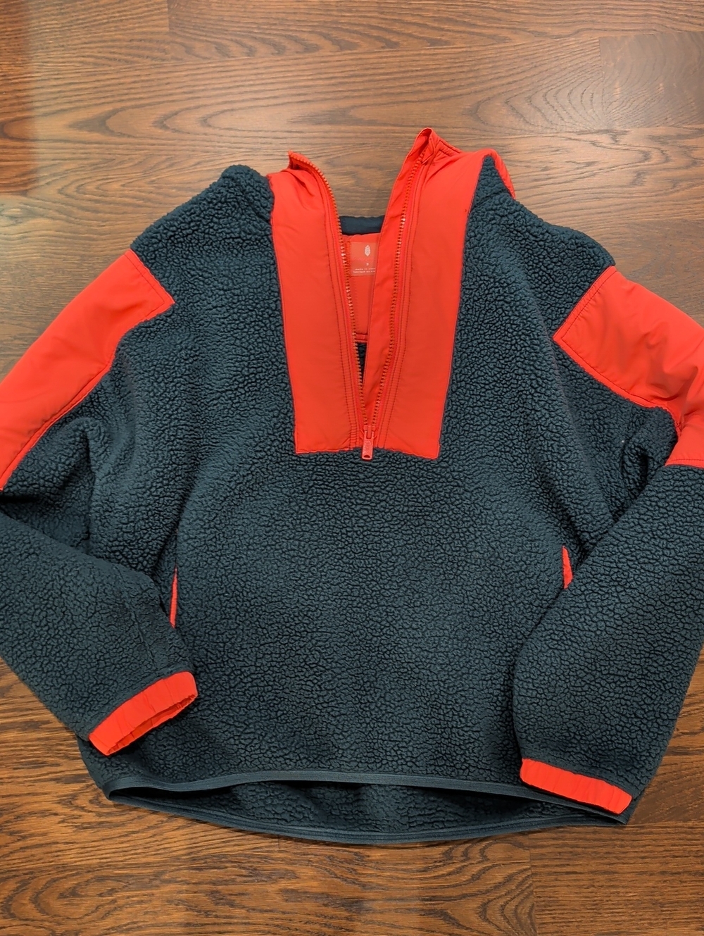Free People Movement Small Blue Coral Hooded Fleece